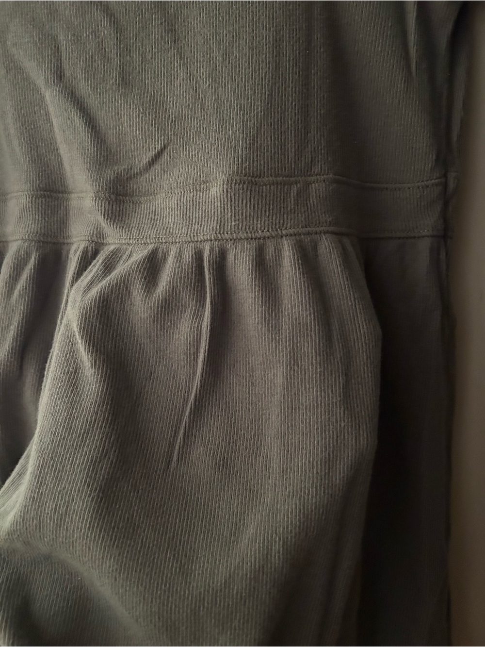 Hollister Olive green Scoop Neck Long Sleeve babydoll top - Picture 8 of 9